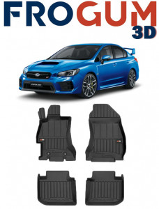 Subaru Wrx Din 2014 - 2021, Sedan , Set Covorase Auto Tip Tavita Premium 3D, din cauciuc accesorii pentru autoturismul tau - masina v164004