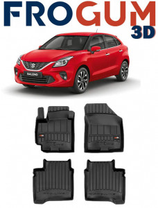 Suzuki Baleno II, Hatchback, Din 05.2016 - Prezent , Set Covorase Auto Tip Tavita Premium 3D, din cauciuc accesorii pentru autoturismul tau - masina v169737