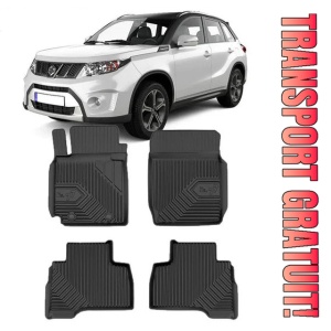 Suzuki Grand VItara II Din 2005 - 02.2015, Suv , Set Covorase Auto Tip Tavita Premium 3D, din cauciuc