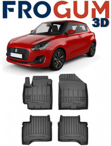 Suzuki Swift, Hatchback, Din 05.2017 - Prezent , Set Covorase Auto Tip Tavita Premium 3D, din cauciuc accesorii pentru autoturismul tau - masina v174012