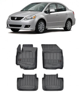 Suzuki Sx4, Hatchback, Din 2006 - 08.2013 , Set Covorase Auto Tip Tavita Premium 3D, din cauciuc accesorii pentru autoturismul tau - masina v174237