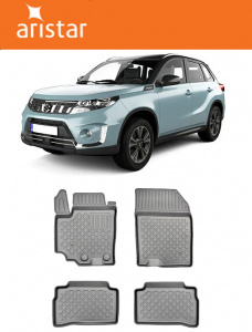 Suzuki VItara Hybrid, Suv, Din 01.2020 - Prezent , Set Covorase Auto Tip Tavita Premium 3D, din cauciuc Reducere accesorii pentru autoturismul tau - masina v54482