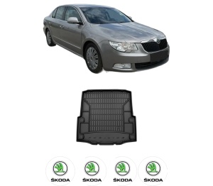 Tavita Portbagaj SKODA SUPERB II (3T4) din 2008-2015, Protectie Portbagaj Auto SKODA - Img 2