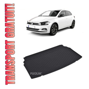 Tavita Portbagaj Volkswagen Polo Hatchback 2017-prezent, protectie portbagaj, din cauciuc 100%, pentru autoturismul Volkswagen Polo Hatchback