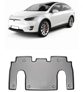 Tesla Model X, Suv, Din 10.2016 - Prezent, 6 Locuri, Rand 2 , Set Covorase Auto Tip Tavita Premium 3D, din cauciuc accesorii pentru autoturismul tau - masina v171321