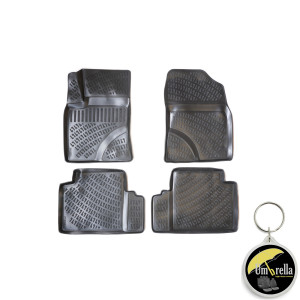 Toyota Avensis III 2009-2018 Set 4 covorase auto din cauciuc tip tavita premium line 3D accesorii pentru autoturismul tau - masina v242379