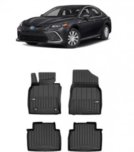 Toyota Camry Hybrid Din 2018 - Prezent, Sedan , Set Covorase Auto Tip Tavita Premium 3D, din cauciuc accesorii pentru autoturismul tau - masina v164038