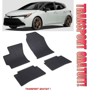 Toyota Corolla Hybrid fabricat din 2019 - Prezent, Hatchback, set covorase auto dedicate, din cauciuc 100% Premium - Transport Gratuit