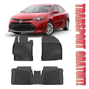 Toyota Corolla Xi Din 08.2013 - 06.2018, Sedan, E160/E170/E180 , Set Covorase Auto Tip Tavita Premium 3D, din cauciuc