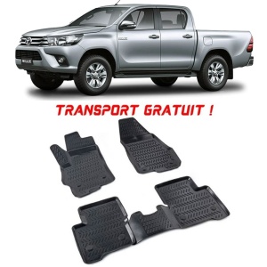 Toyota Hilux VII 2004-2015 Set 4 covorase auto din cauciuc tip tavita premium line 3D - Transport Gratuit! accesorii pentru autoturismul tau - masina v48191