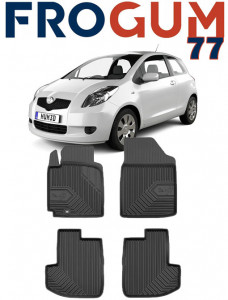 Toyota Yaris I Din 1999 - 2005, Hatchback , Set Covorase Auto Tip Tavita Premium 3D, din cauciuc accesorii pentru autoturismul tau - masina v169358