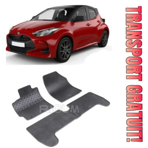 Toyota Yaris II, Hatchback, fabricat din 10.2005 - 2011, set covorase auto dedicate, din cauciuc 100% Premium