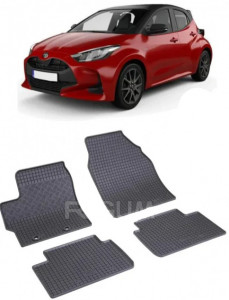 Toyota Yaris IV, Hatchback, fabricat din 09.2020 - Prezent, set covorase auto dedicate, din cauciuc 100% Premium accesorii pentru autoturismul tau - masina v153917