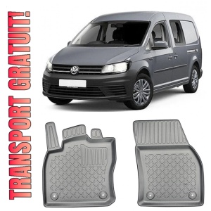 Volkswagen Caddy Din 11.2020 - Prezent, Van, 2 Usi , Set Covorase Auto Tip Tavita Premium 3D, din cauciuc