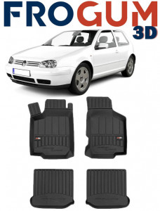 Volkswagen Golf 4, Hatchback, Din 1998 - 2003 , Set Covorase Auto Tip Tavita Premium 3D, din cauciuc accesorii pentru autoturismul tau - masina v170819