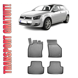 Volkswagen Golf 7, Hatchback, Din 10.2012 - 12.2019 , Set Covorase Auto Tip Tavita Premium 3D, din cauciuc
