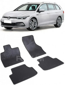 Volkswagen Golf 8, Combi, fabricat din 03.2020 - Prezent, set covorase auto dedicate, din cauciuc 100% Premium accesorii pentru autoturismul tau - masina v155056