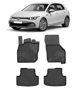 Volkswagen Golf 8 Mhev Din 05.2020 - Prezent, Combi , Set Covorase Auto Tip Tavita Premium 3D, din cauciuc accesorii pentru autoturismul tau - masina v164369