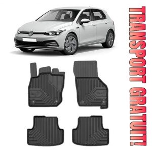 Volkswagen Golf 8 Mhev Din 05.2020 - Prezent, Combi , Set Covorase Auto Tip Tavita Premium 3D, din cauciuc