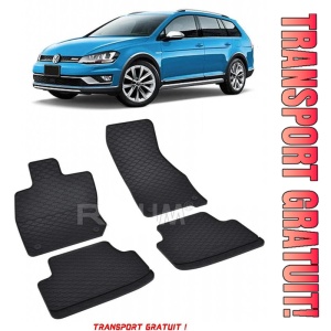 Volkswagen Golf 8 MhEV fabricat din 05.2020 - Prezent, Combi, set covorase auto dedicate, din cauciuc 100% Premium - Transport Gratuit