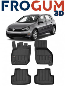 Volkswagen Golf 8 Mhev, Hatchback, Din 05.2020 - Prezent , Set Covorase Auto Tip Tavita Premium 3D, din cauciuc accesorii pentru autoturismul tau - masina v173678