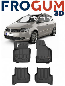 Volkswagen Golf Plus Din 2005 - 2014, MinIVan, Cu Organizator, Si Pentru Modelele Trendline, United , Set Covorase Auto Tip Tavita Premium 3D, din cauciuc accesorii pentru autoturismul tau - masina v165424