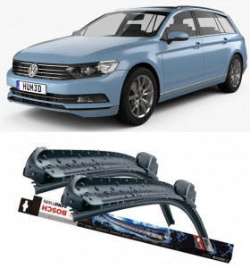 Volkswagen Passat Alltrack B8 Variant Set 2 stergatoare parbriz Bosch Aerotwin 600/475mm compatibile cu Volkswagen PASSAT ALLTRACK B8 Variant (3G5, CB5) (2015-2017) (65 cm / 45 cm) accesorii pentru autoturismul tau - masina v117510