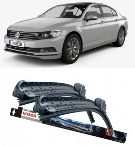 Volkswagen Passat B8 Set 2 stergatoare parbriz Bosch Aerotwin 600/475mm compatibile cu Volkswagen Passat B8 (2014-prezent) (65 cm / 45 cm) accesorii pentru autoturismul tau - masina v115539