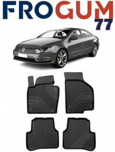 Volkswagen Passat CC Din 06.2008 - 11.2016, Coupe , Set Covorase Auto Tip Tavita Premium 3D, din cauciuc accesorii pentru autoturismul tau - masina v167861