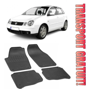 Volkswagen Polo IV, Hatchback, fabricat din 11.2001 - 2009, 5 Locuri, set covorase auto dedicate, din cauciuc 100% Premium