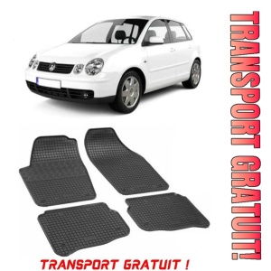 Volkswagen Polo IV, Hatchback, fabricat din 11.2001 - 2009, 5 Locuri, set covorase auto dedicate, din cauciuc 100% Premium - Transport Gratuit