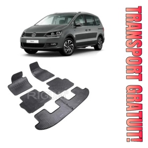 Volkswagen Sharan II, Van, fabricat din 09.2010 - Prezent, 7 Locuri, set covorase auto dedicate, din cauciuc 100% Premium