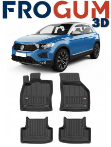Volkswagen T-Roc, Suv, Din 12.2017 - Prezent , Set Covorase Auto Tip Tavita Premium 3D, din cauciuc accesorii pentru autoturismul tau - masina v173063