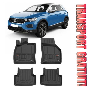 Volkswagen T-Roc, Suv, Din 12.2017 - Prezent , Set Covorase Auto Tip Tavita Premium 3D, din cauciuc