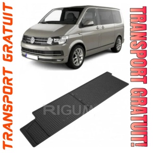 Volkswagen T6 Transporter, Van, fabricat din 06.2015 - Prezent, Rand 2, set covorase auto dedicate, din cauciuc 100% Premium
