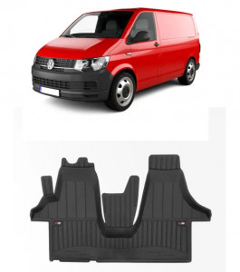 Volkswagen T6, Van, Din 06.2015 - Prezent , Set Covorase Auto Tip Tavita Premium 3D, din cauciuc accesorii pentru autoturismul tau - masina v170701
