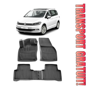 Volkswagen Touran II (2015-2022) Set Covorase auto tip tavita din cauciuc Premium Umbrella