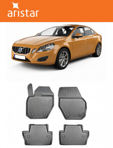 Volvo S60 II, Sedan, Din 06.2010 - 09.2018 , Set Covorase Auto Tip Tavita Premium 3D, din cauciuc accesorii pentru autoturismul tau - masina v174591