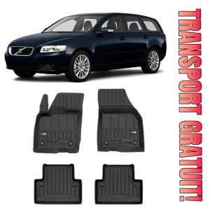 Volvo V50 Din 2004 - 05.2012, Combi , Set Covorase Auto Tip Tavita Premium 3D, din cauciuc