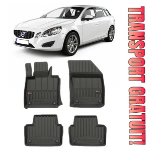 Volvo V60 II Cross Country, Combi, Din 07.2018 - Prezent , Set Covorase Auto Tip Tavita Premium 3D, din cauciuc