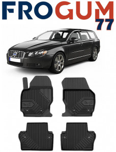 Volvo V70 III Din 09.2007 - 2016, Combi , Set Covorase Auto Tip Tavita Premium 3D, din cauciuc accesorii pentru autoturismul tau - masina v165542