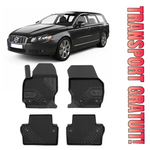 Volvo V70 III Din 09.2007 - 2016, Combi , Set Covorase Auto Tip Tavita Premium 3D, din cauciuc