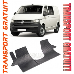 Vw T5 / T6 Caravelle, 2 / 3 Locuri, fabricat din 2006 - Prezent (Fata), set covorase auto dedicate, din cauciuc 100% Premium