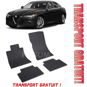 Alfa Romeo Giulia fabricat din 06.2016 - Prezent, Sedan, 4X2, set covorase auto dedicate, din cauciuc 100% Premium - Transport Gratuit