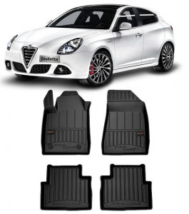 Alfa Romeo Giulietta, Hatchback, Din 05.2010 - Prezent , Set Covorase Auto Tip Tavita Premium 3D, din cauciuc accesorii pentru autoturismul tau - masina v173763