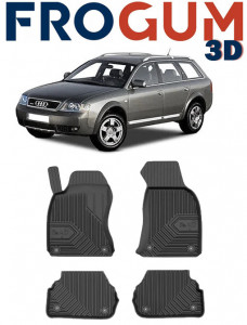Audi A6 C5 Allroad Din 1999 - 2006, Combi , Set Covorase Auto Tip Tavita Premium 3D, din cauciuc accesorii pentru autoturismul tau - masina v166896