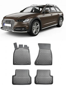 Audi A6 C7, Combi, Din 09.2011 - 08.2018 , Set Covorase Auto Tip Tavita Premium 3D, din cauciuc accesorii pentru autoturismul tau - masina v173874