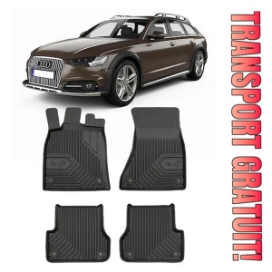 Audi A6 C7 Din 09.2011 - 08.2018, Combi , Set Covorase Auto Tip Tavita Premium 3D, din cauciuc