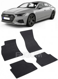Audi A7 C8, Sportback, fabricat din 02.2018 - Prezent, set covorase auto dedicate, din cauciuc 100% Premium accesorii pentru autoturismul tau - masina v161095