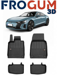 Audi E-Tron Gt Quattro (Fw) Electric Din 03.2021 - Prezent, Sedan , Set Covorase Auto Tip Tavita Premium 3D, din cauciuc accesorii pentru autoturismul tau - masina v163101